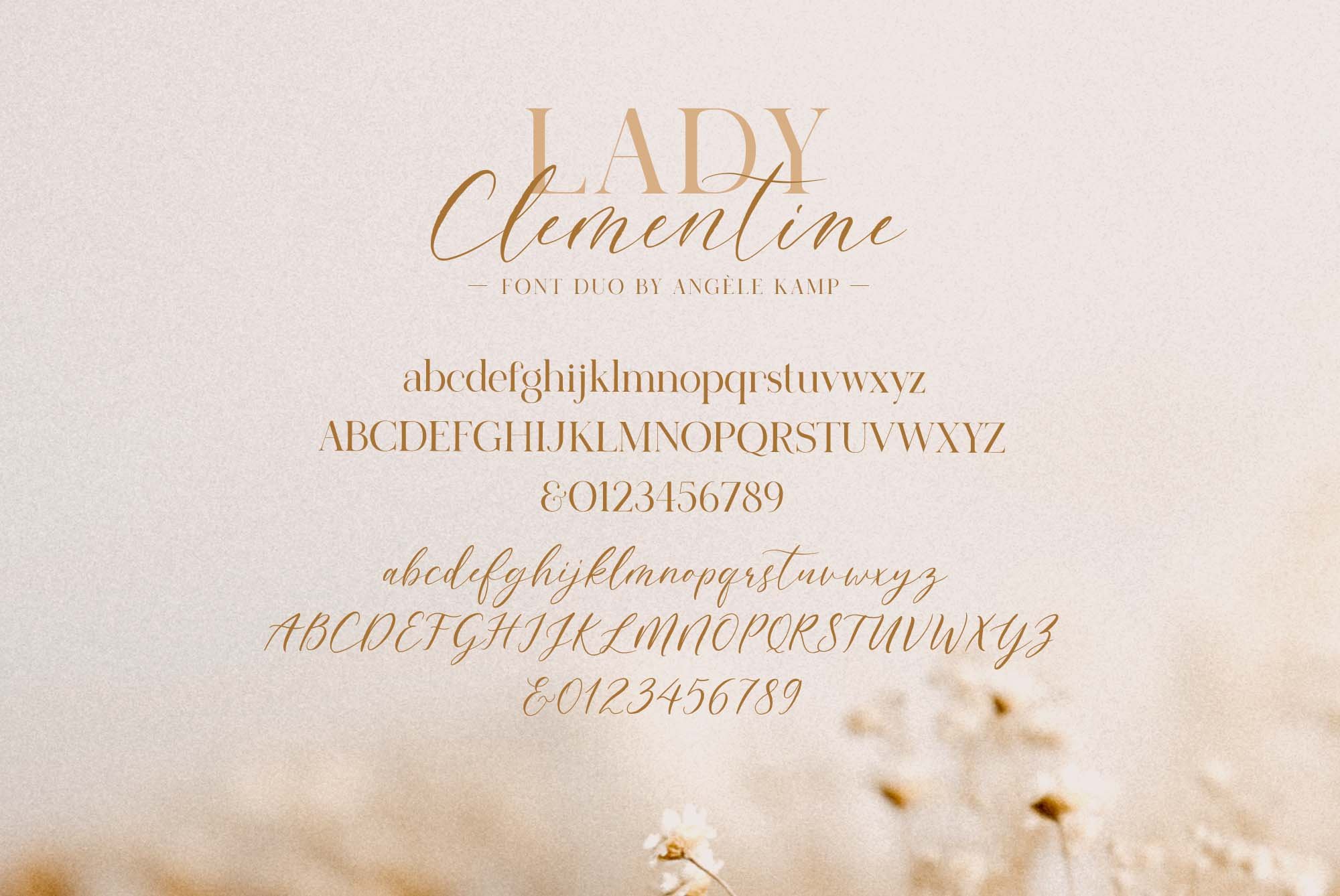 lady clementine modern calligraphy serif font duo 09 547