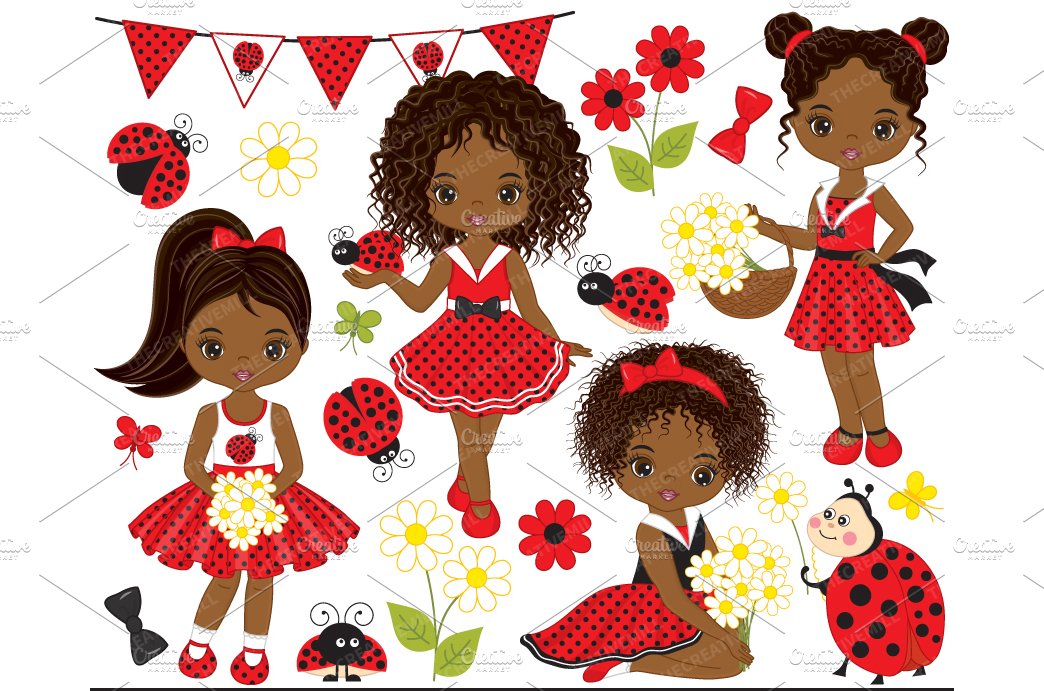 Vector Ladybug Clipart cover image.