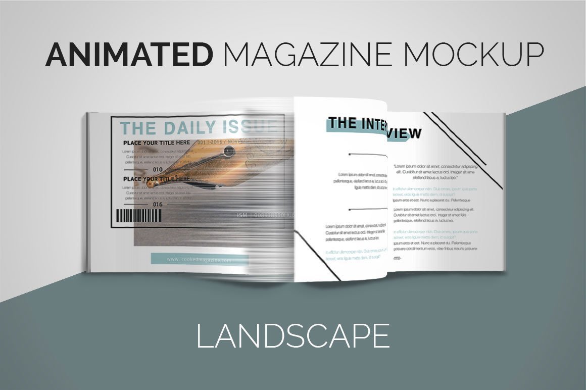 Animated Magazine Mockups | PACK preview image.