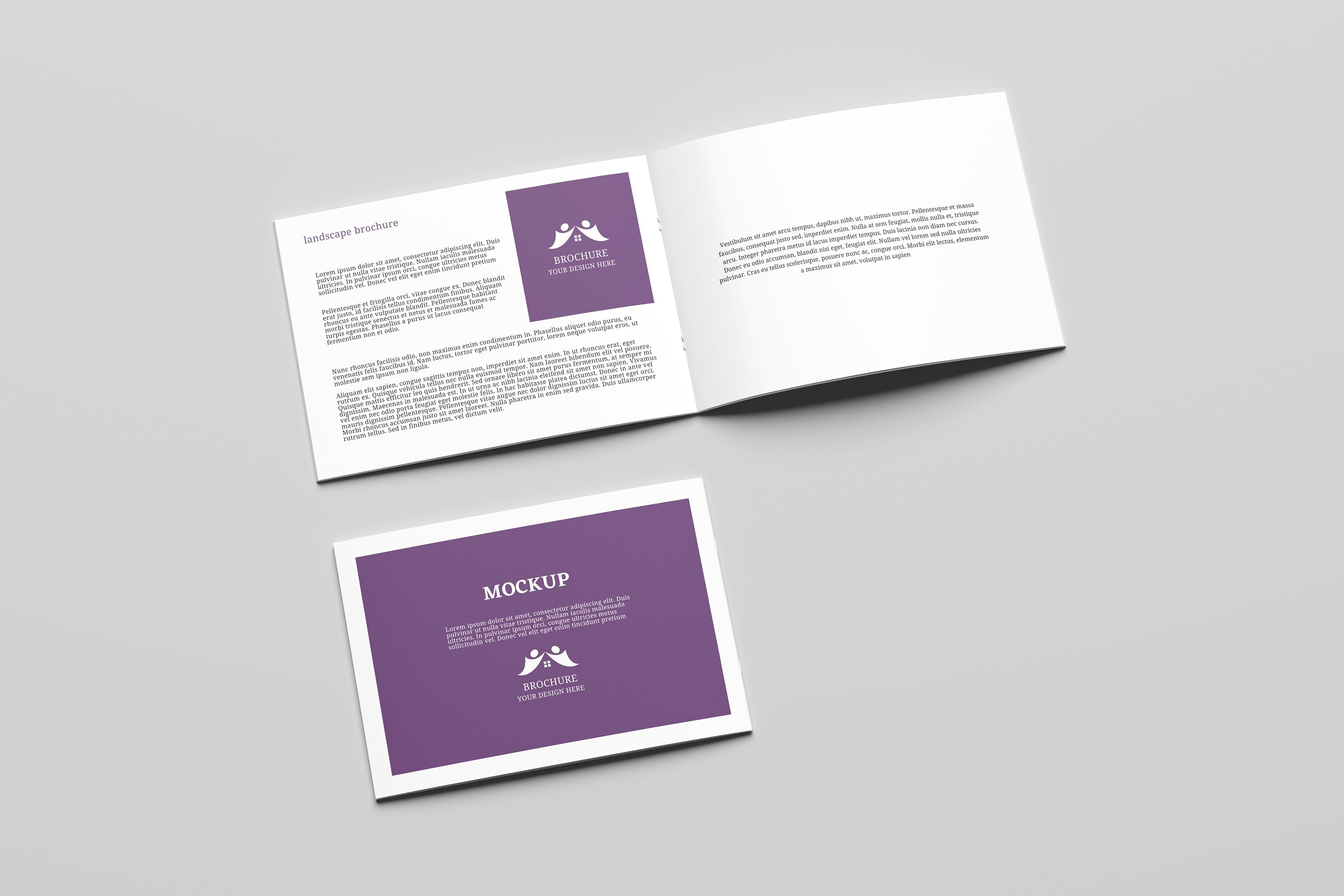 A4 Landscape Brochure Mockup preview image.