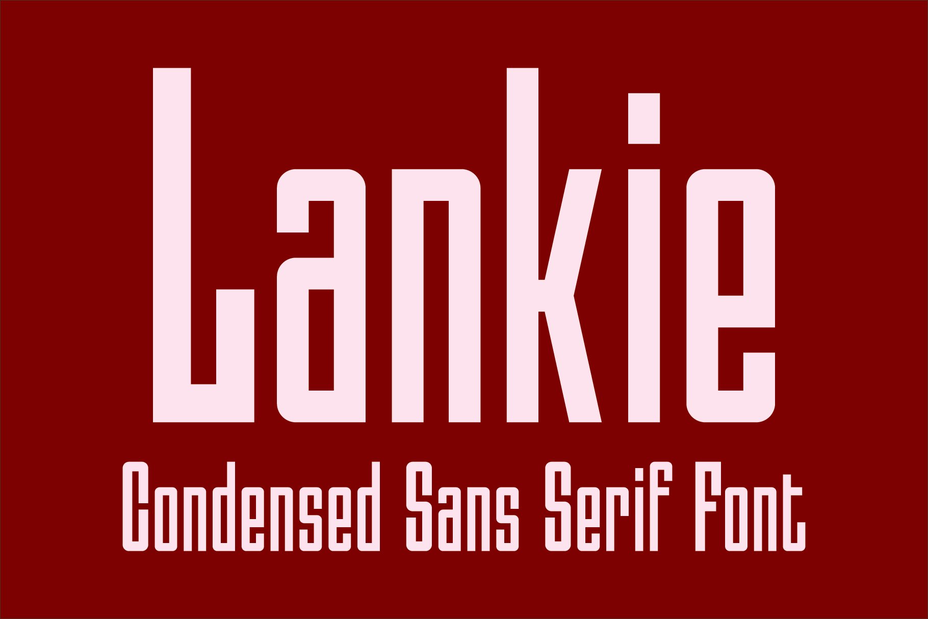 Lankie - Condensed Sans Serif Font cover image.