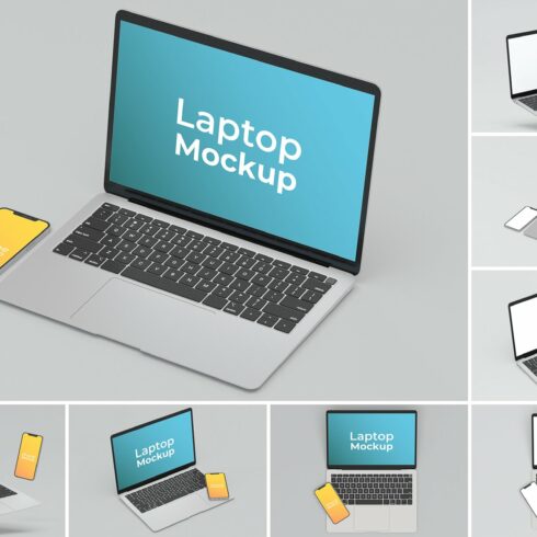 Laptop and Phone Mockup Set cover image.
