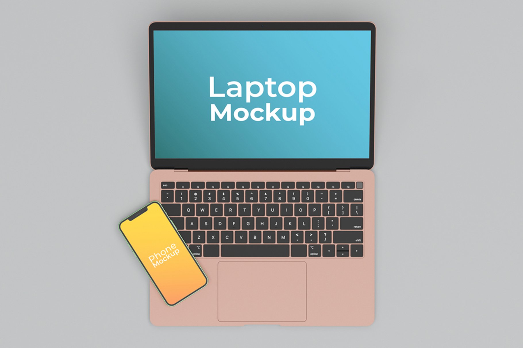 Laptop and Phone Mockup Set preview image.