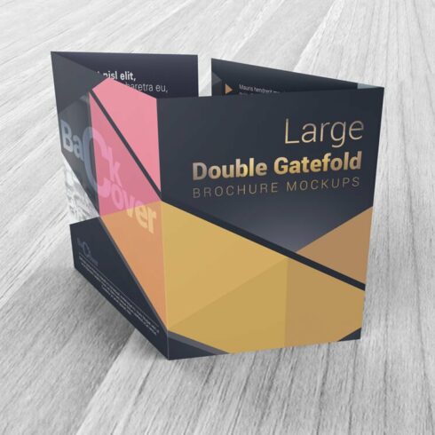 Double Gatefold Brochure Mockups cover image.