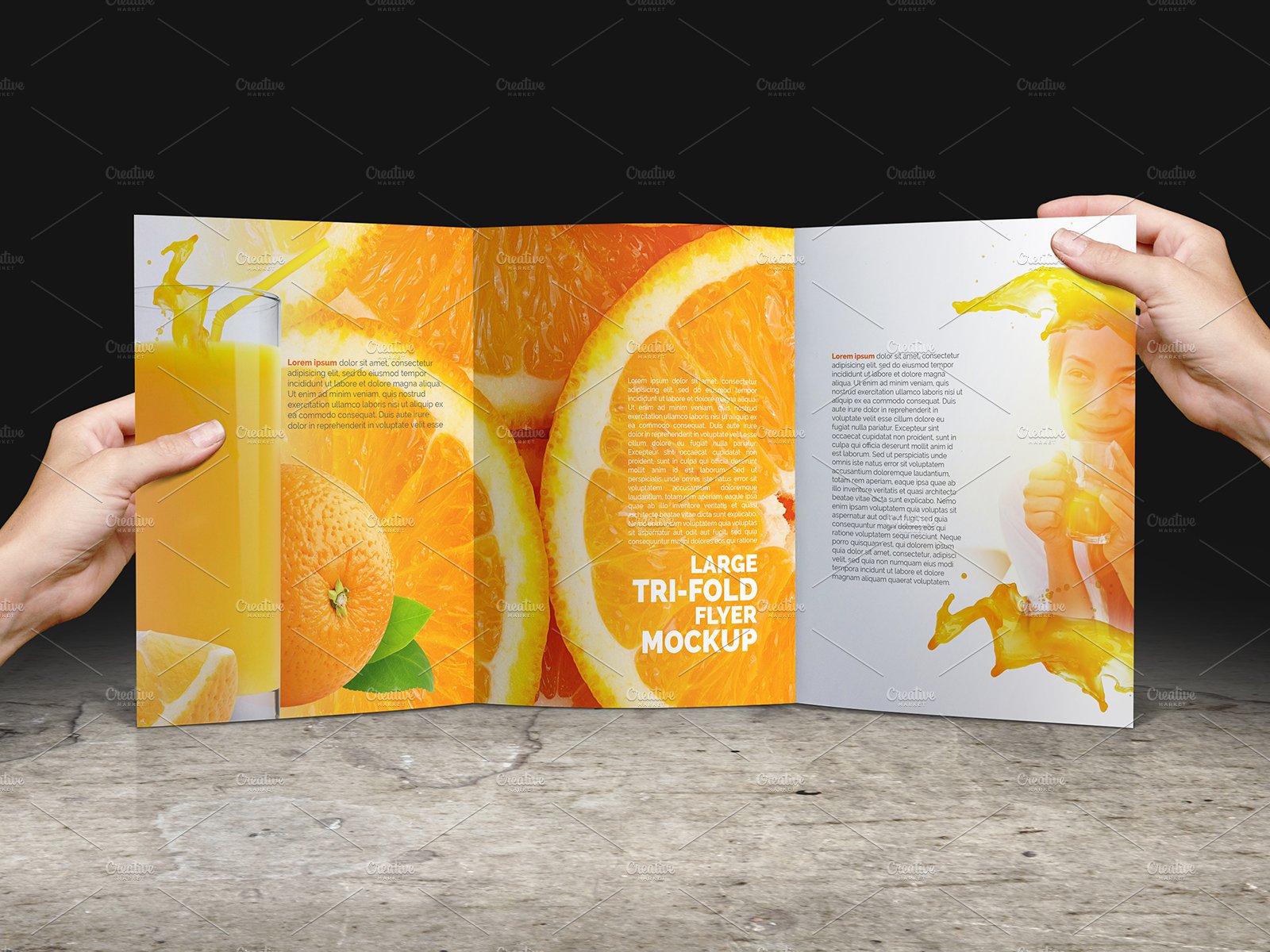 large trifold brochure mockup 11 295