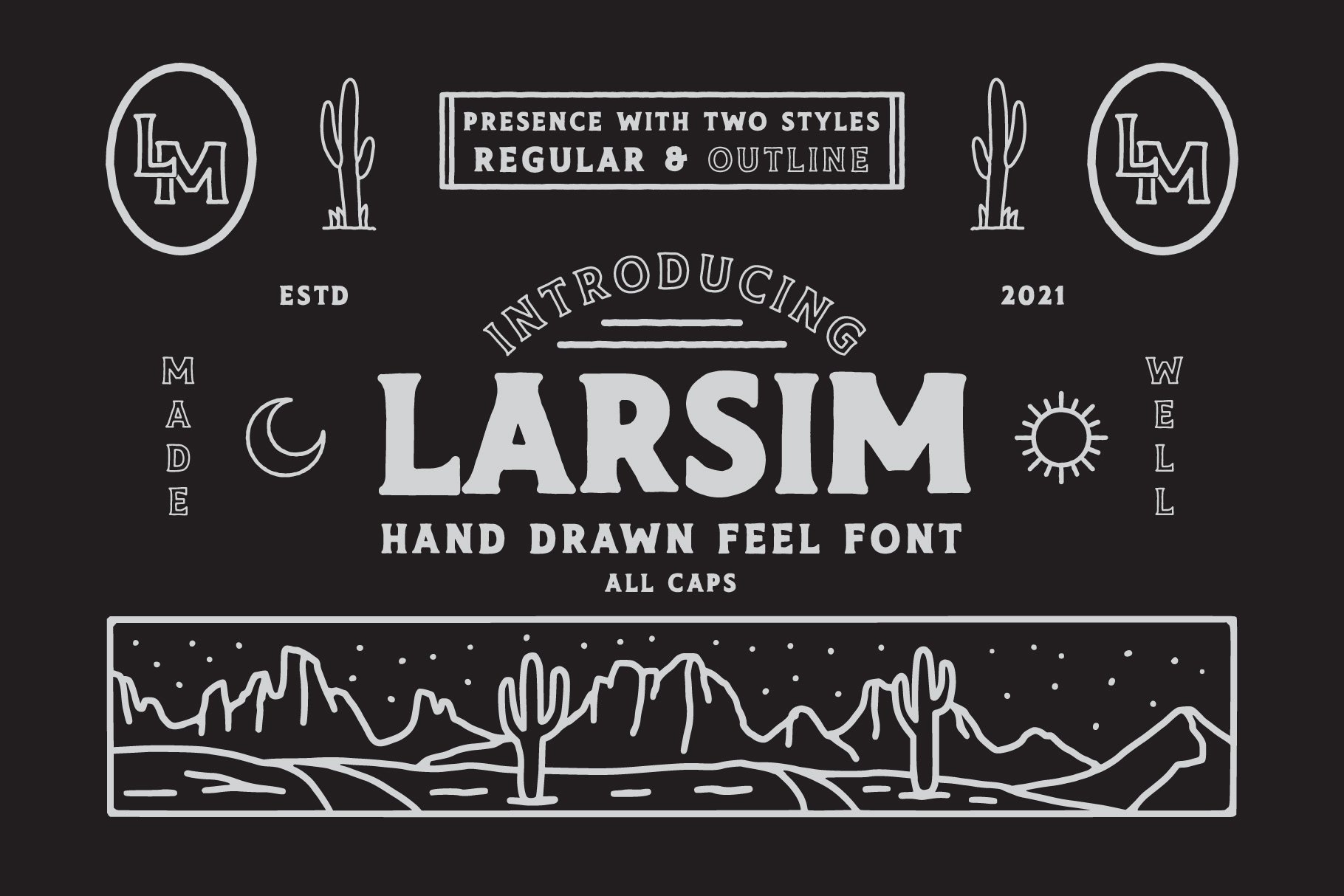 LARSIM Font + Extra cover image.