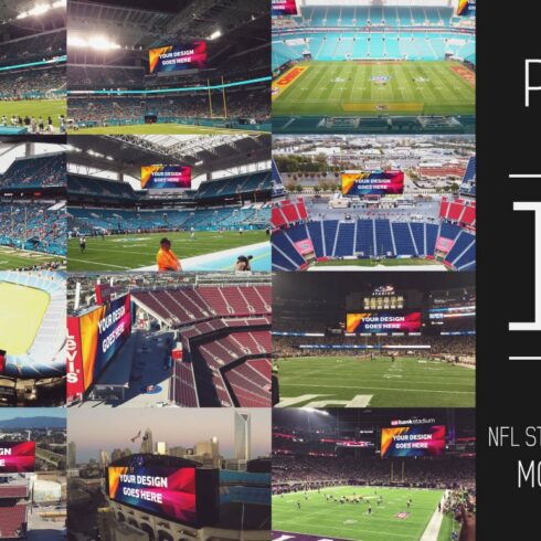 12 PSD NFL Stadium Display Mockup #2 cover image.