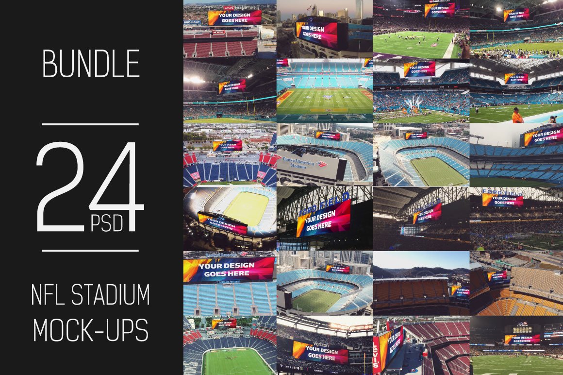 24 PSD NFL Stadium Mockup #1 cover image.