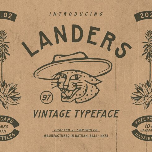 LANDERS DISPLAY TYPEFACE cover image.