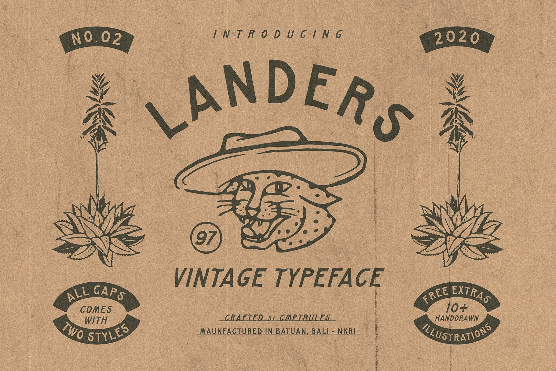 LANDERS DISPLAY TYPEFACE cover image.