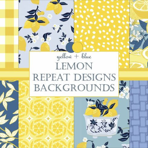 Lemon Repeat Pattern Background cover image.