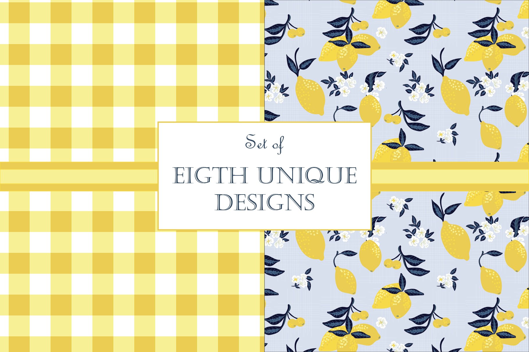 Lemon Repeat Pattern Background preview image.
