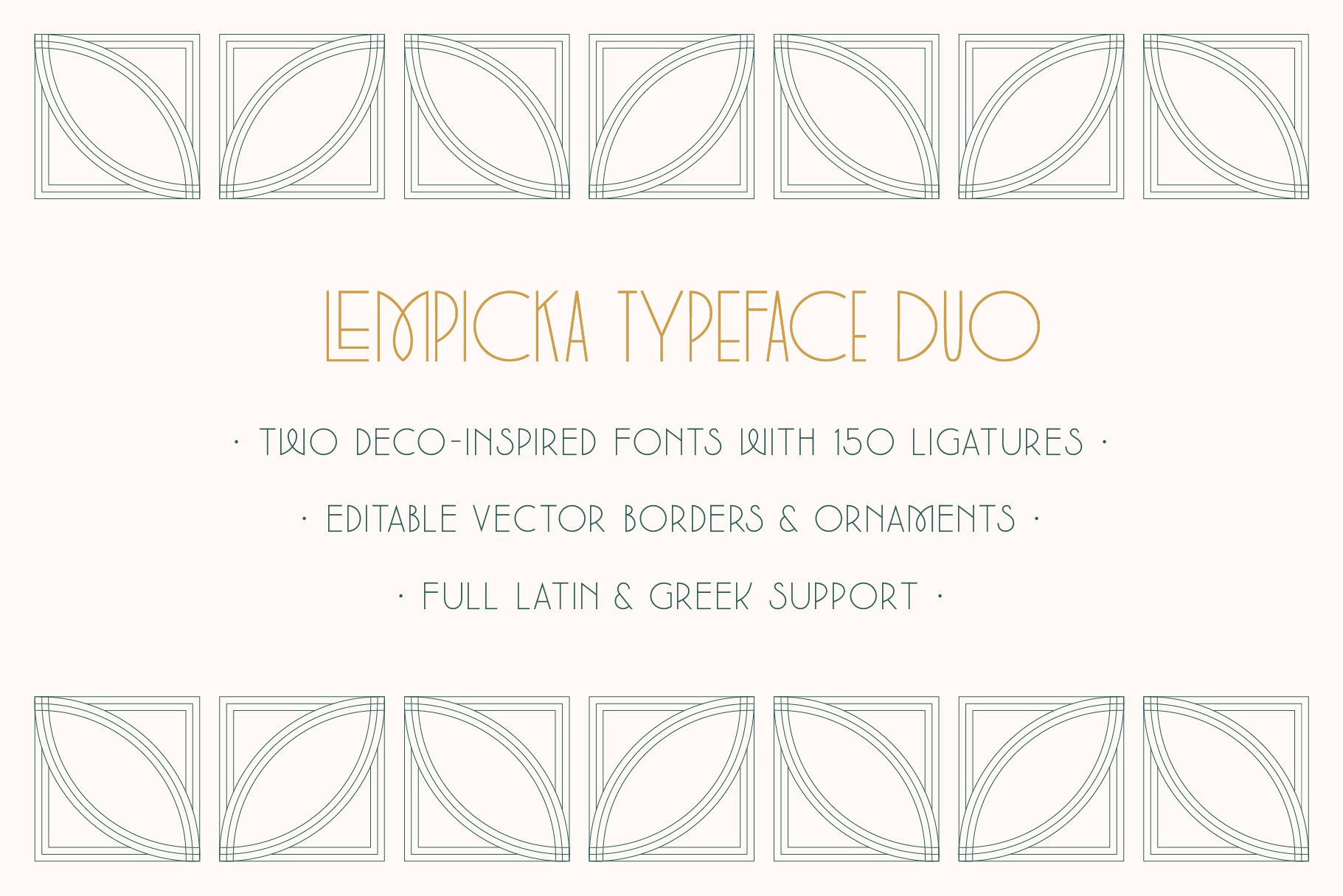 Lempicka Font Duo & Vector Ornaments preview image.