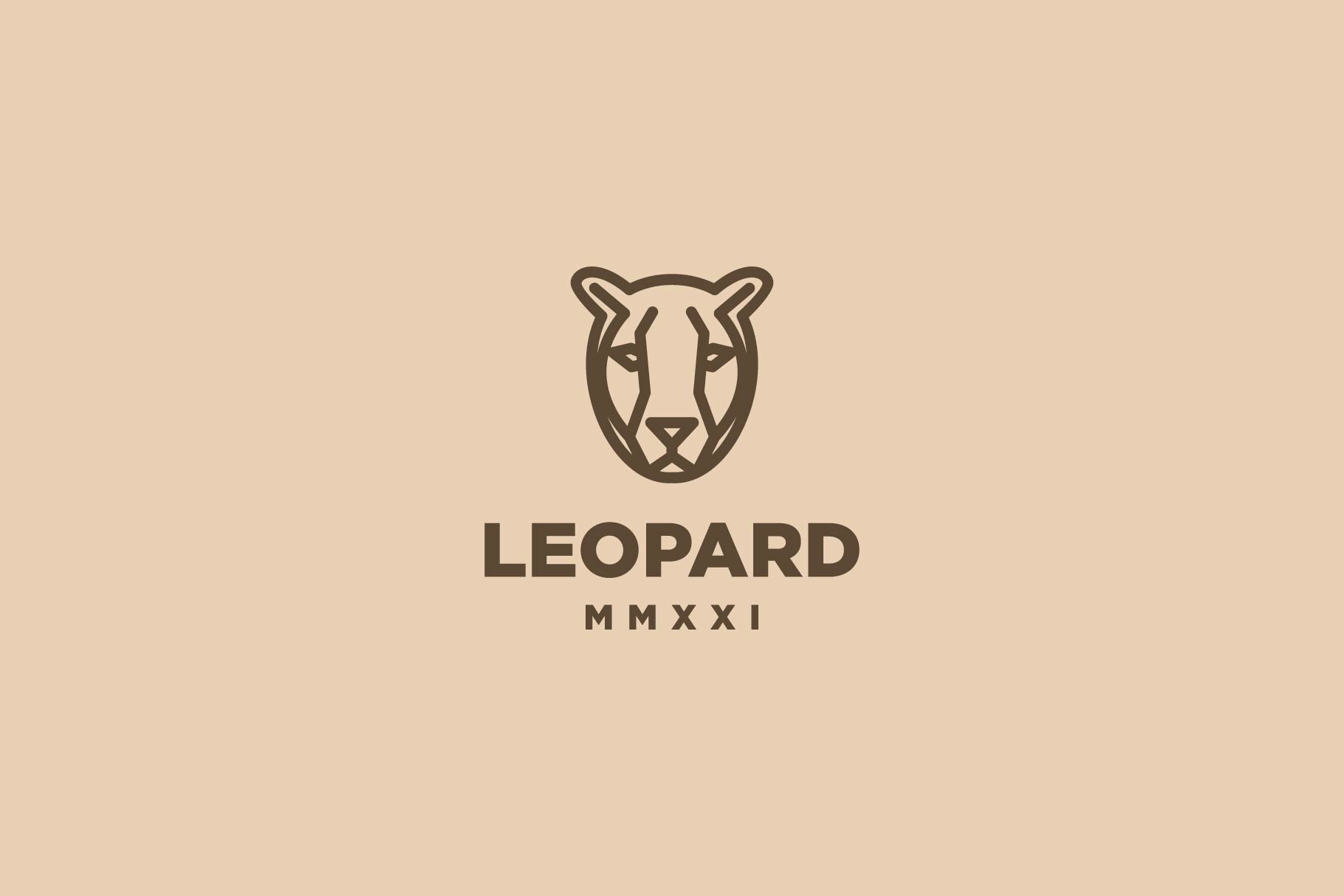 monoline leopard face logo cover image.