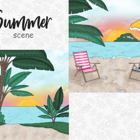 Summer Beach Clipart cover image.