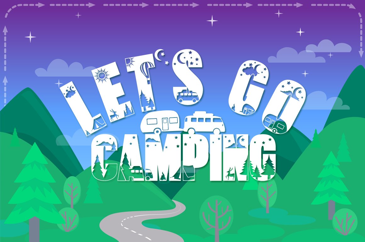 Camping Font - Let's Go Camping cover image.