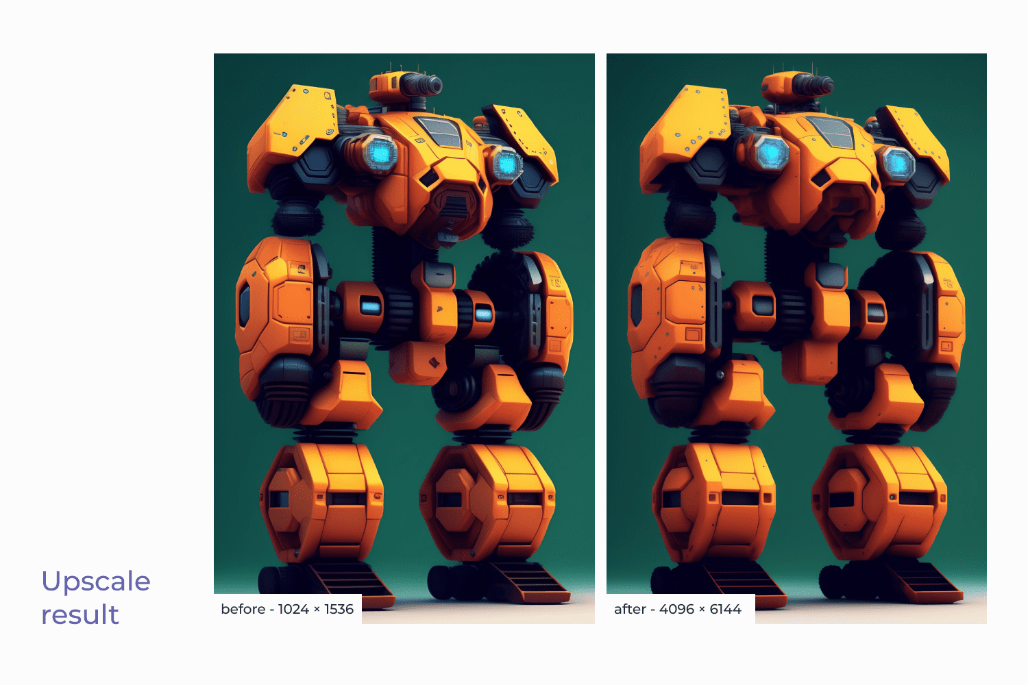 Collage of two variants of yellow robots.