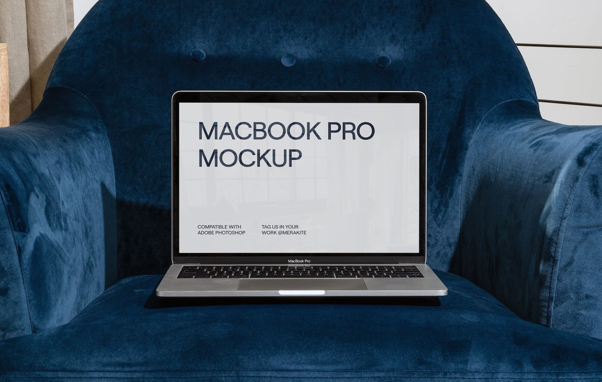 Modern MacBook Pro Laptop PSD Mockup preview image.