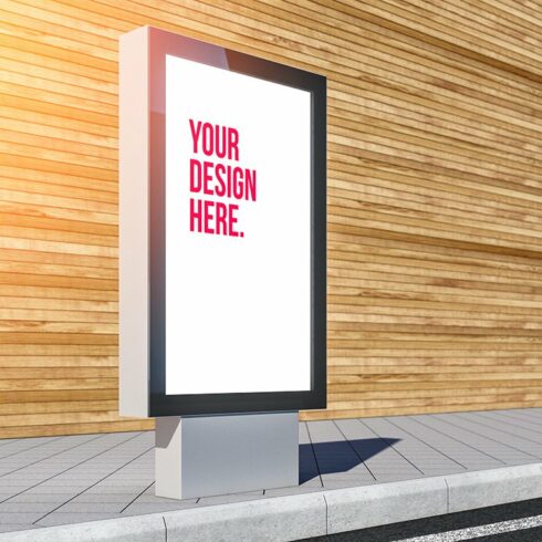 Lightbox billboard PSD Mockup cover image.