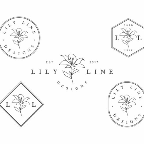 Botanical Lily Flower Beautiful Logo cover image.