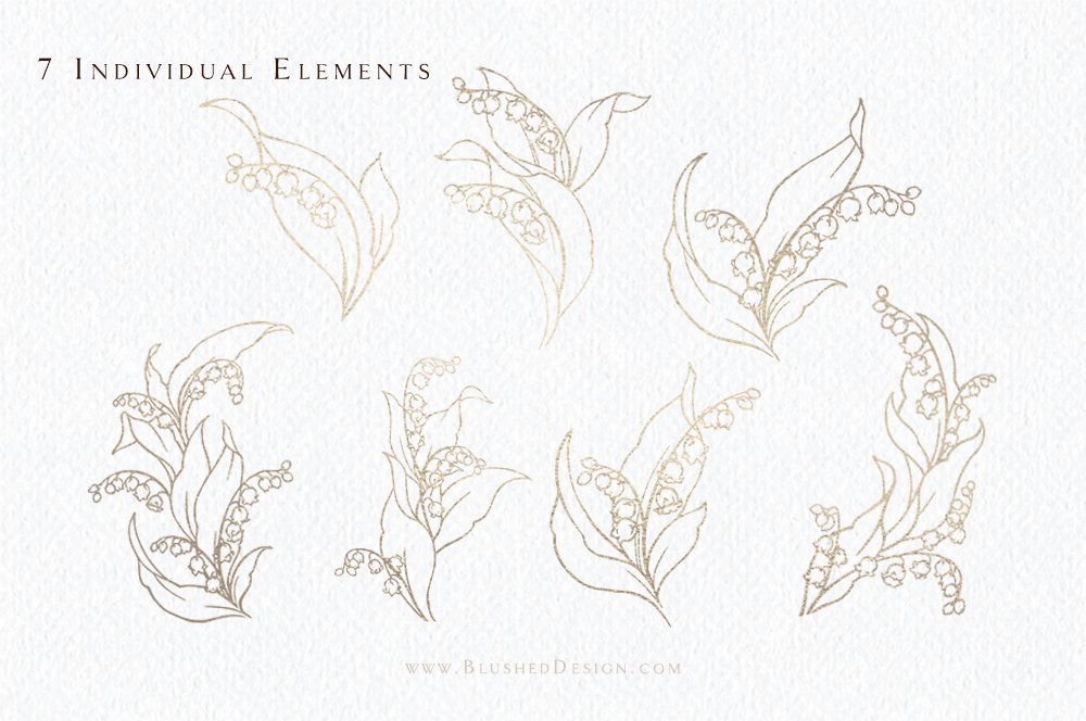 lily of the valley flower drawings wedding 657