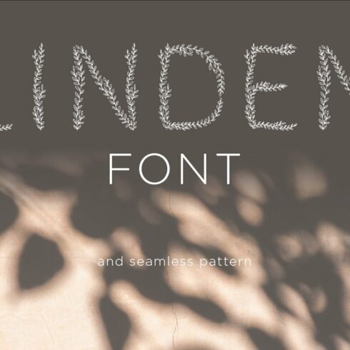LINDEN - floral logo font cover image.