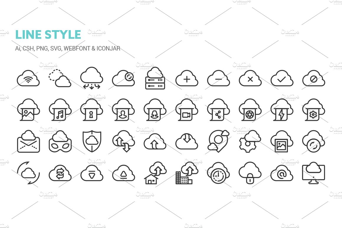 Cloud Icons preview image.