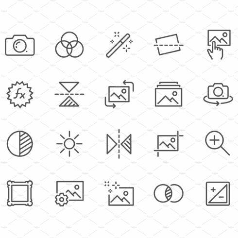 Line Image Editing Icons cover image.