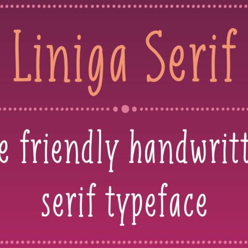 Liniga Serif Font cover image.