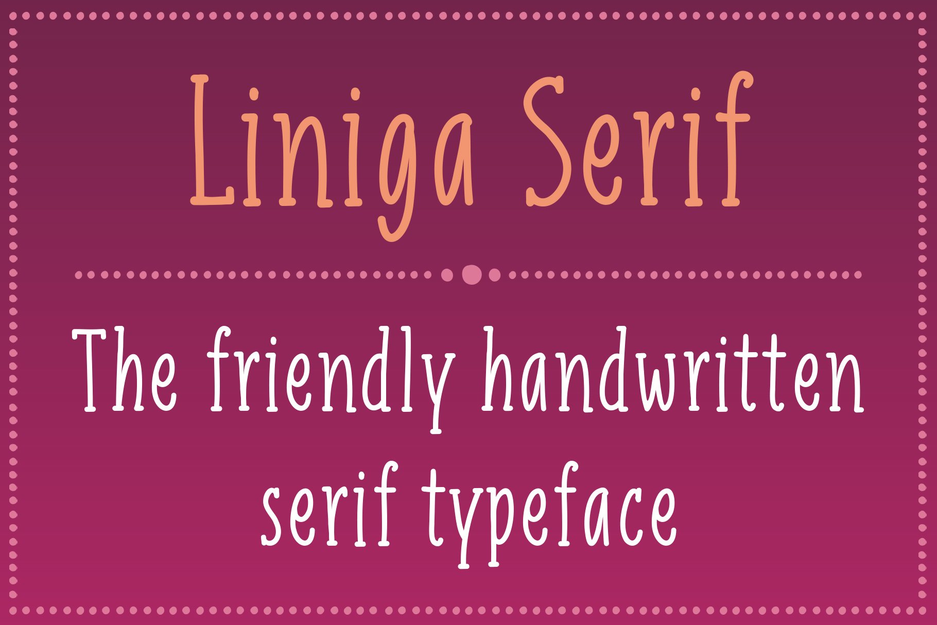 Liniga Serif Font cover image.