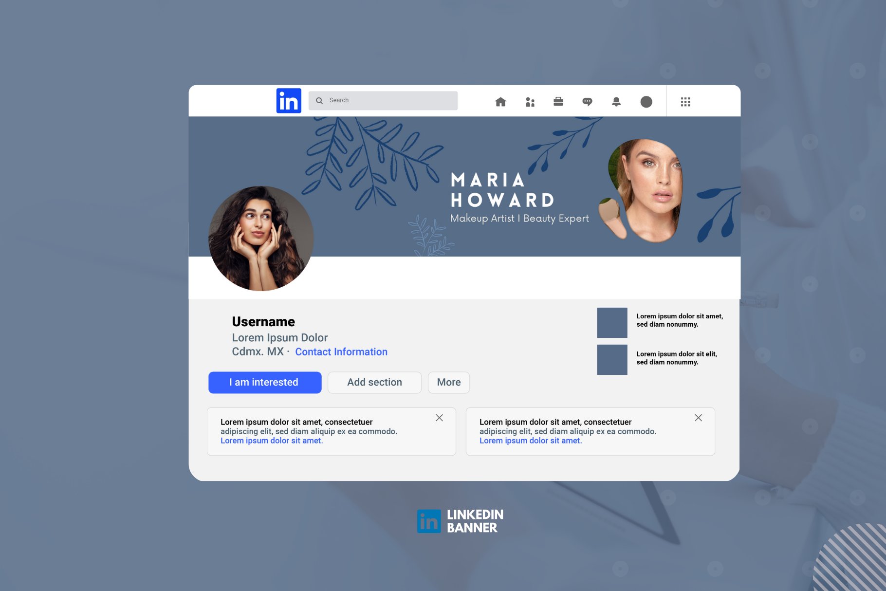 linkedin banner template for skin care brand creative market 04 847