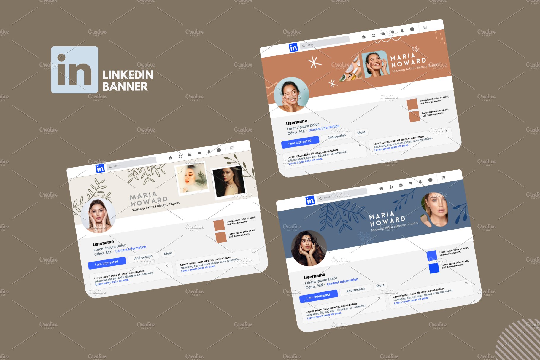 linkedin banner template for skin care brand creative market 05 375