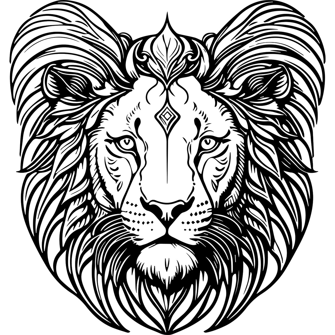Lion Print Tshirt | Multi-Purpose Graphic Designs Vector preview image.