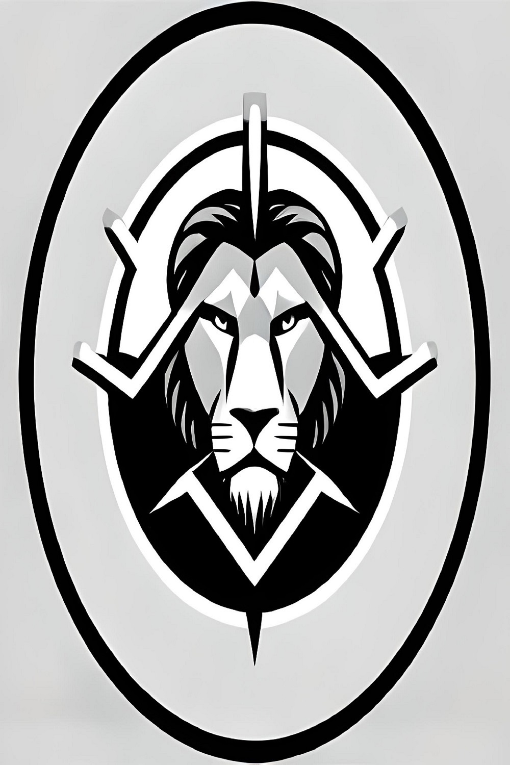 lion logo pinterest preview image.