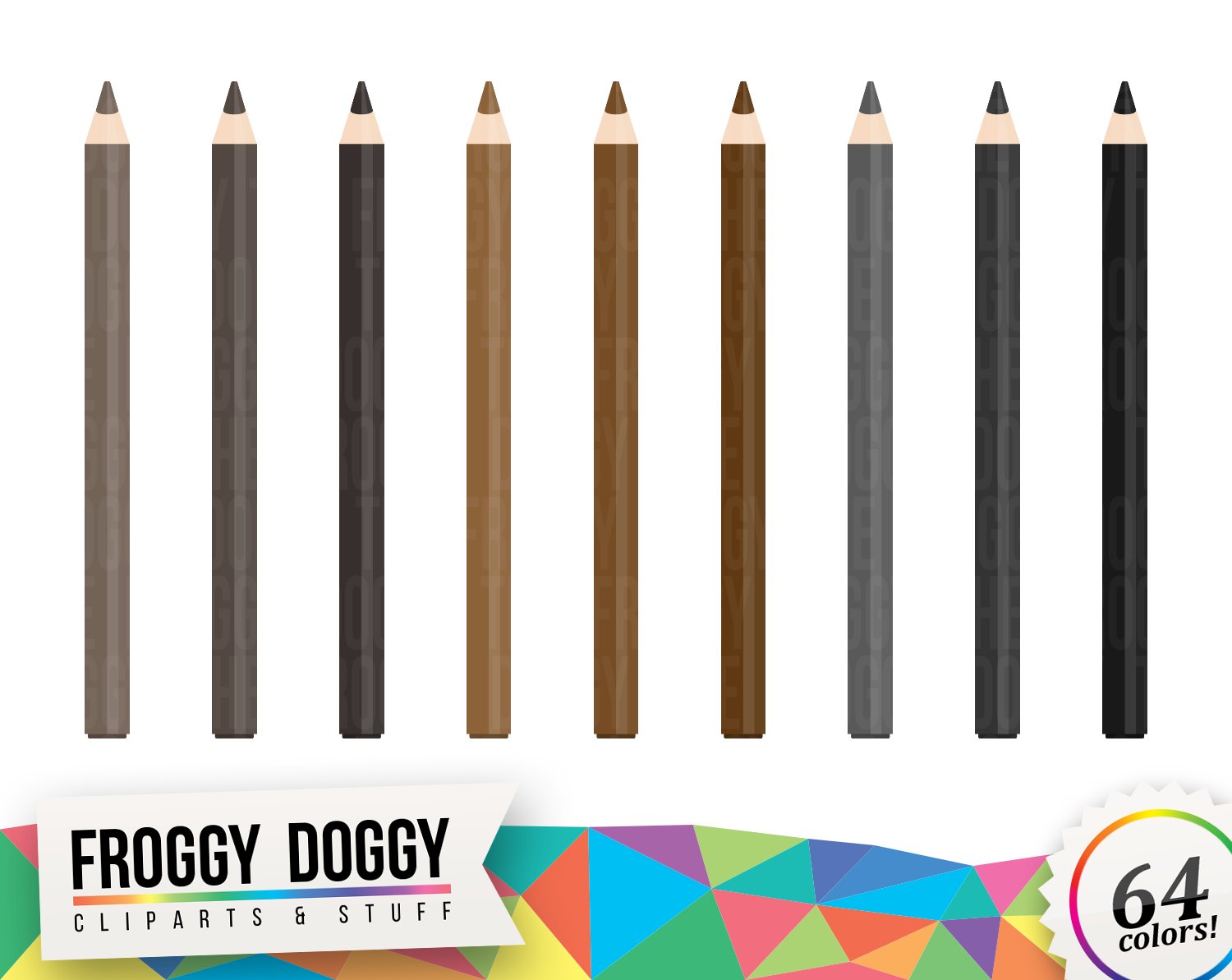 Makeup Crayons / Eye Pencils Clipart cover image.