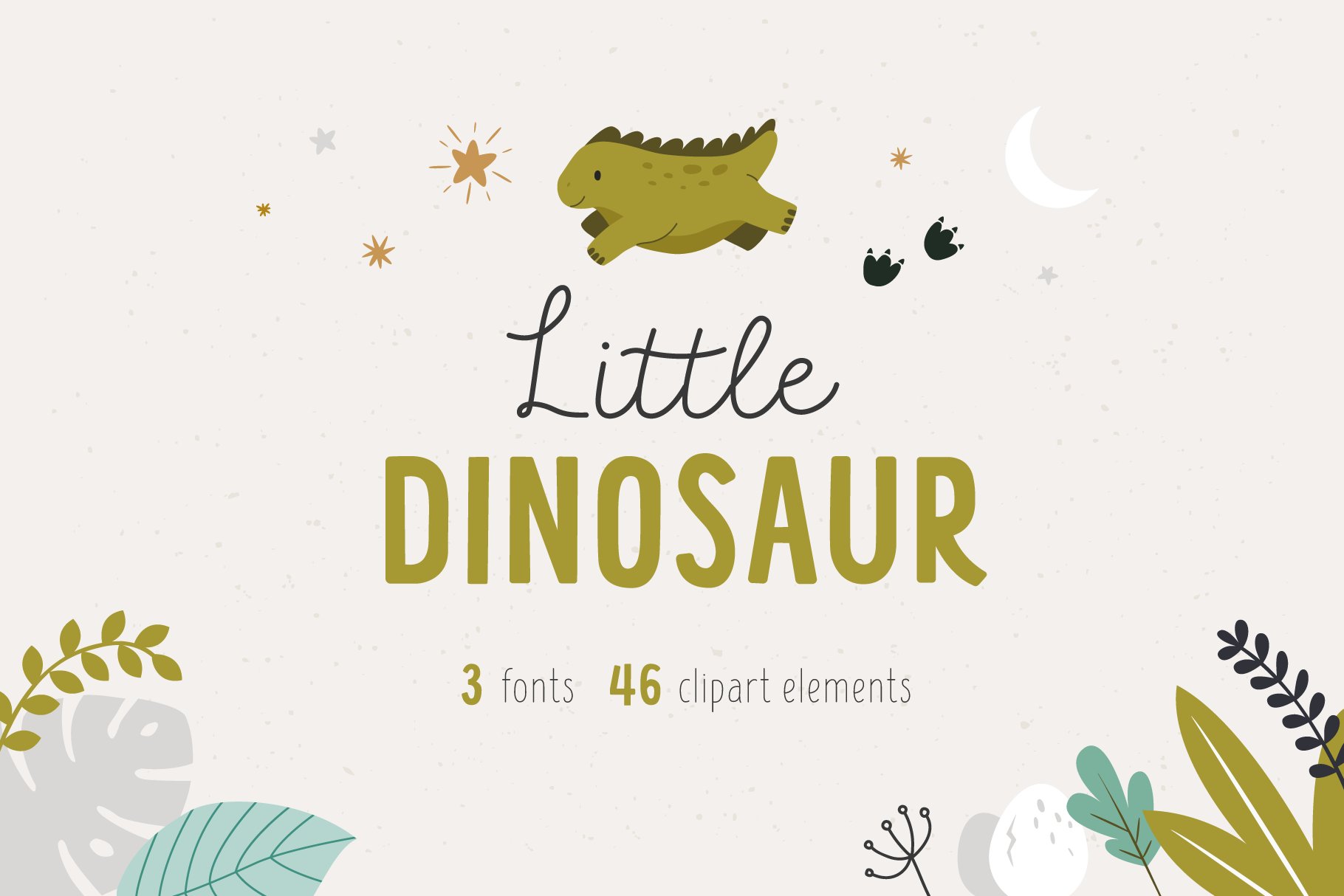 Little dinosaur | Cute Font cover image.