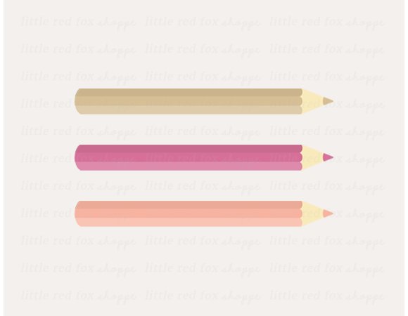 Colored Pencil Clipart preview image.