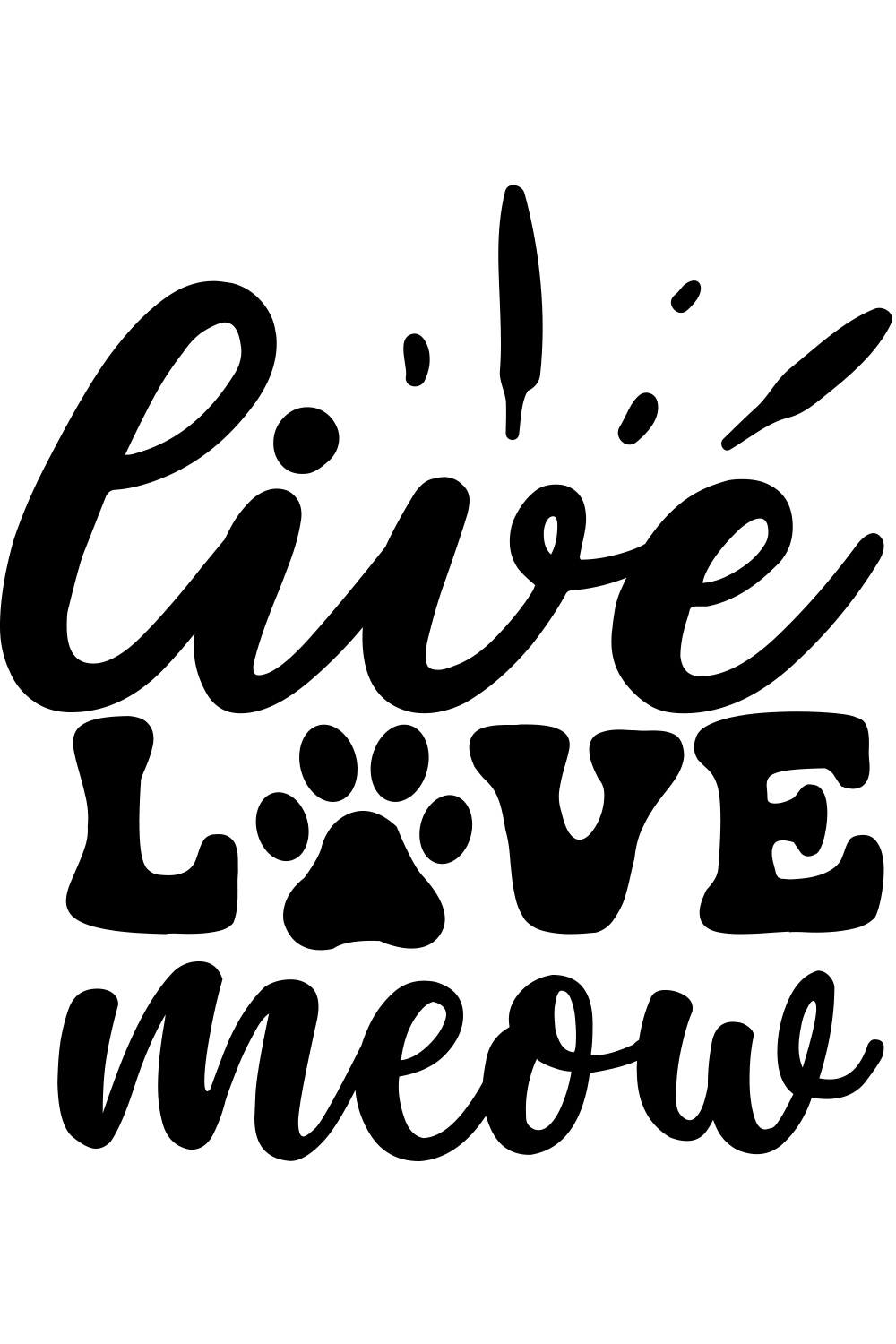 live love meow svg pinterest preview image.