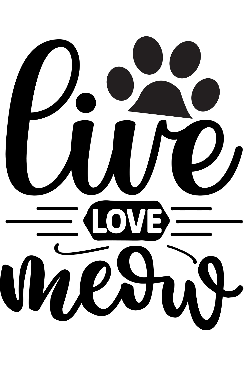 live love meow svg pinterest preview image.