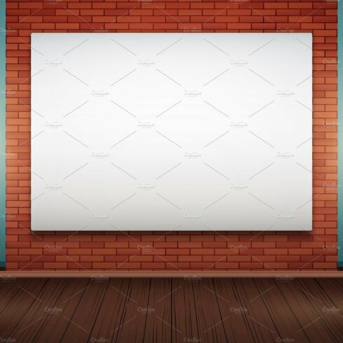 Red brick wall room with Billboard cover image.