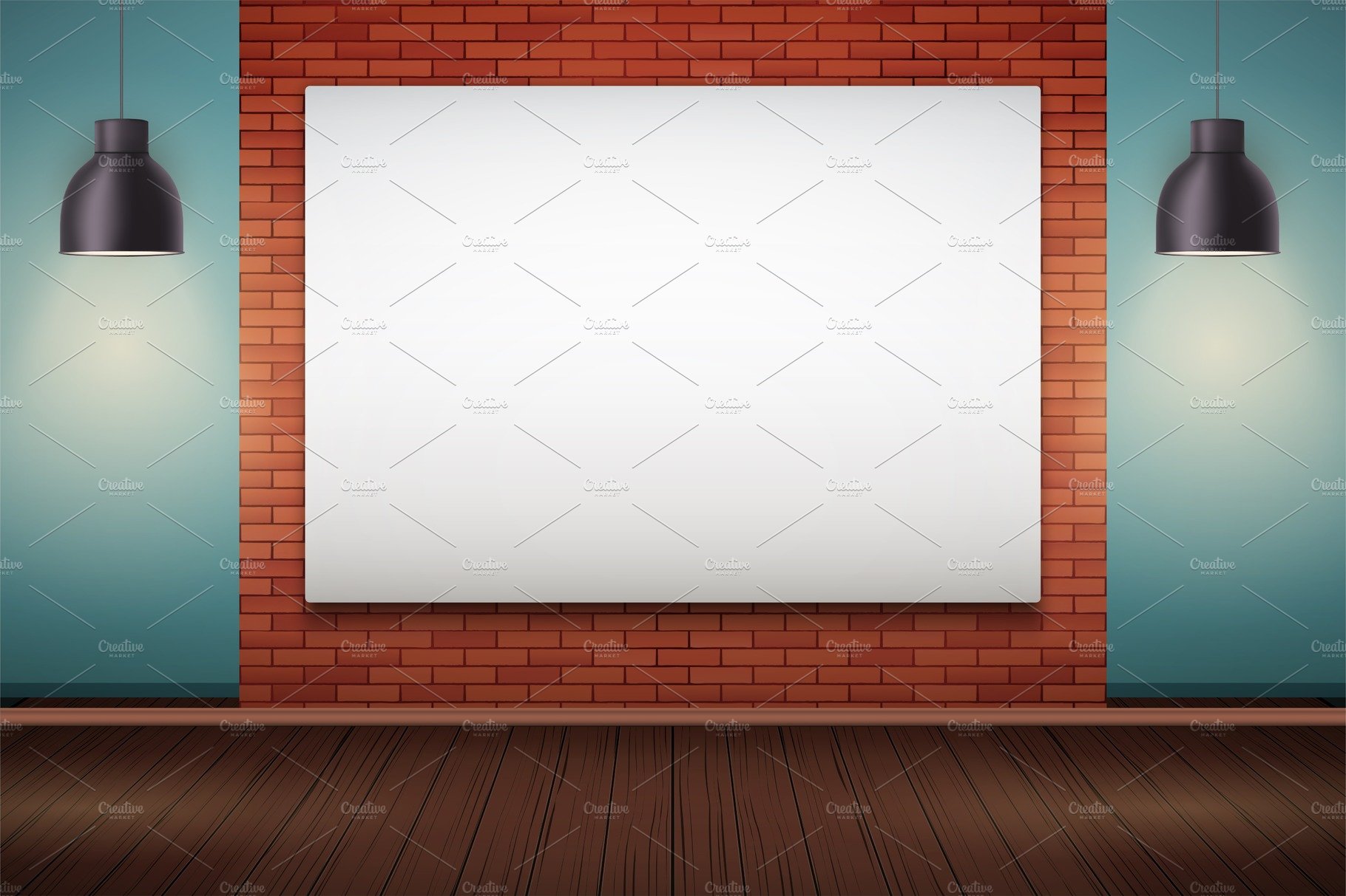 Red brick wall room with Billboard cover image.