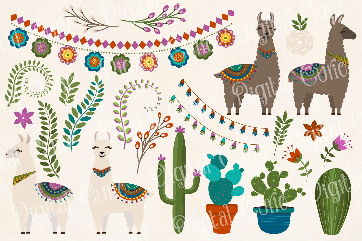 Llama Clipart cover image.