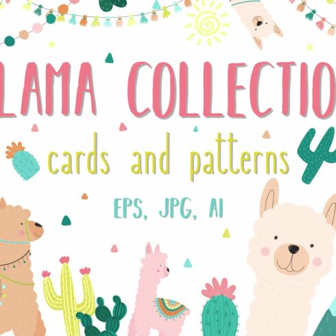 Hand-drawn llama collection cover image.