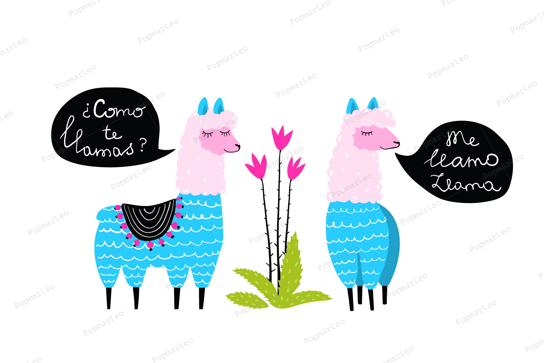 Fun Llama and Cacti Me LLamo Llama preview image.