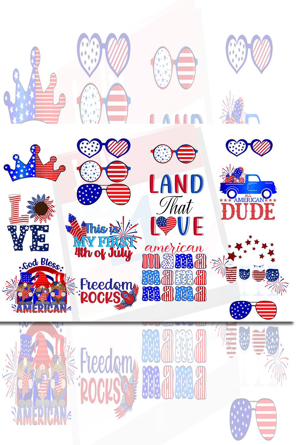 4th of July Bundle pinterest preview image.