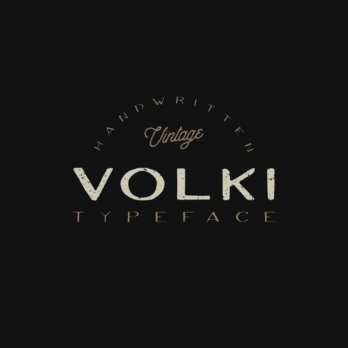 VOLKI - Vintage Handwritten Typeface cover image.