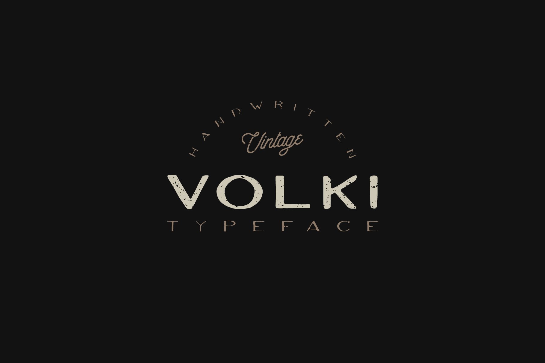 VOLKI - Vintage Handwritten Typeface cover image.