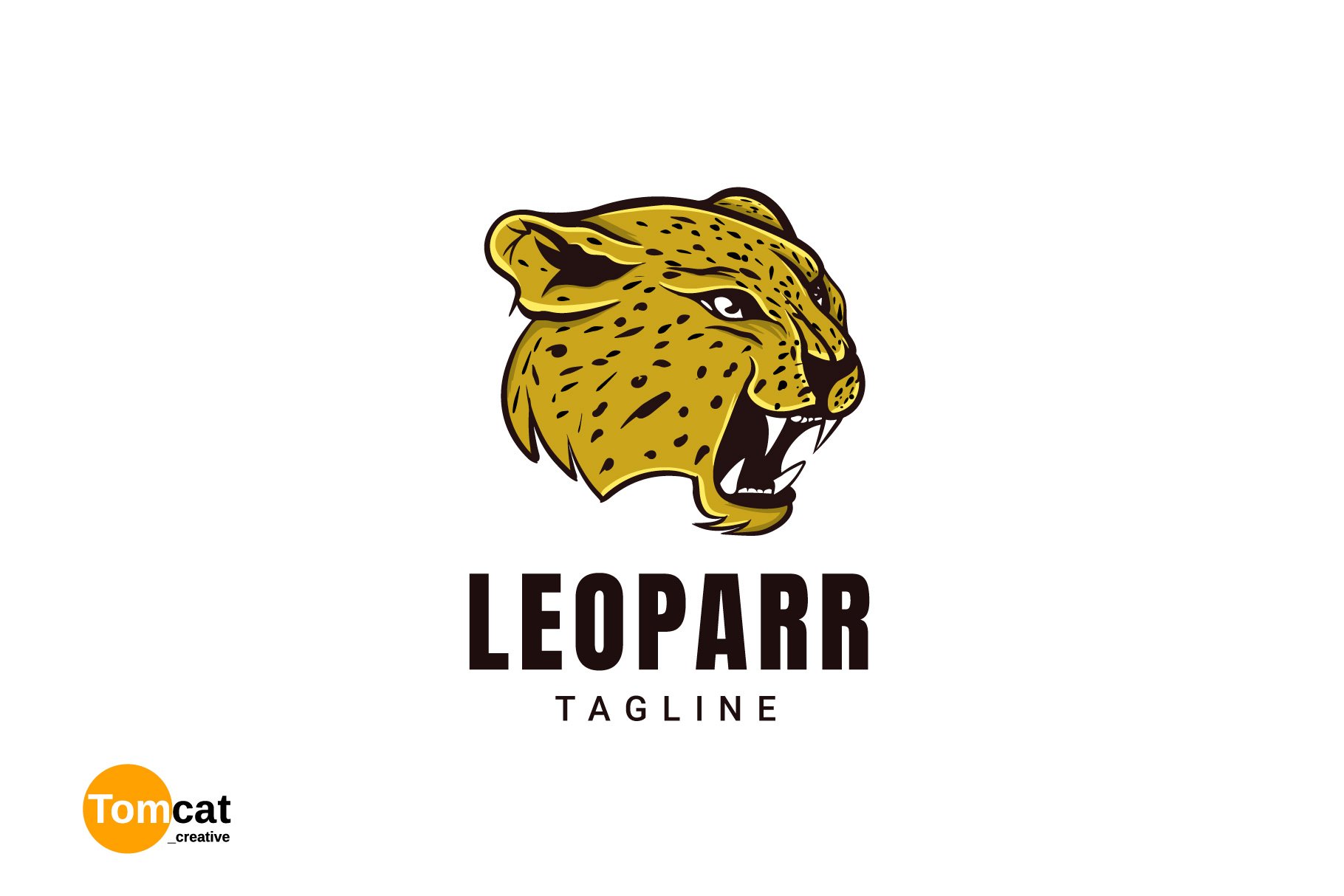 Leopard Head Logo Illustration cover image.