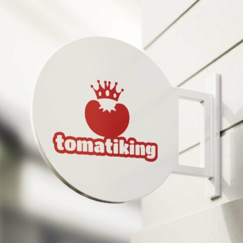 King tomato logo design template cover image.