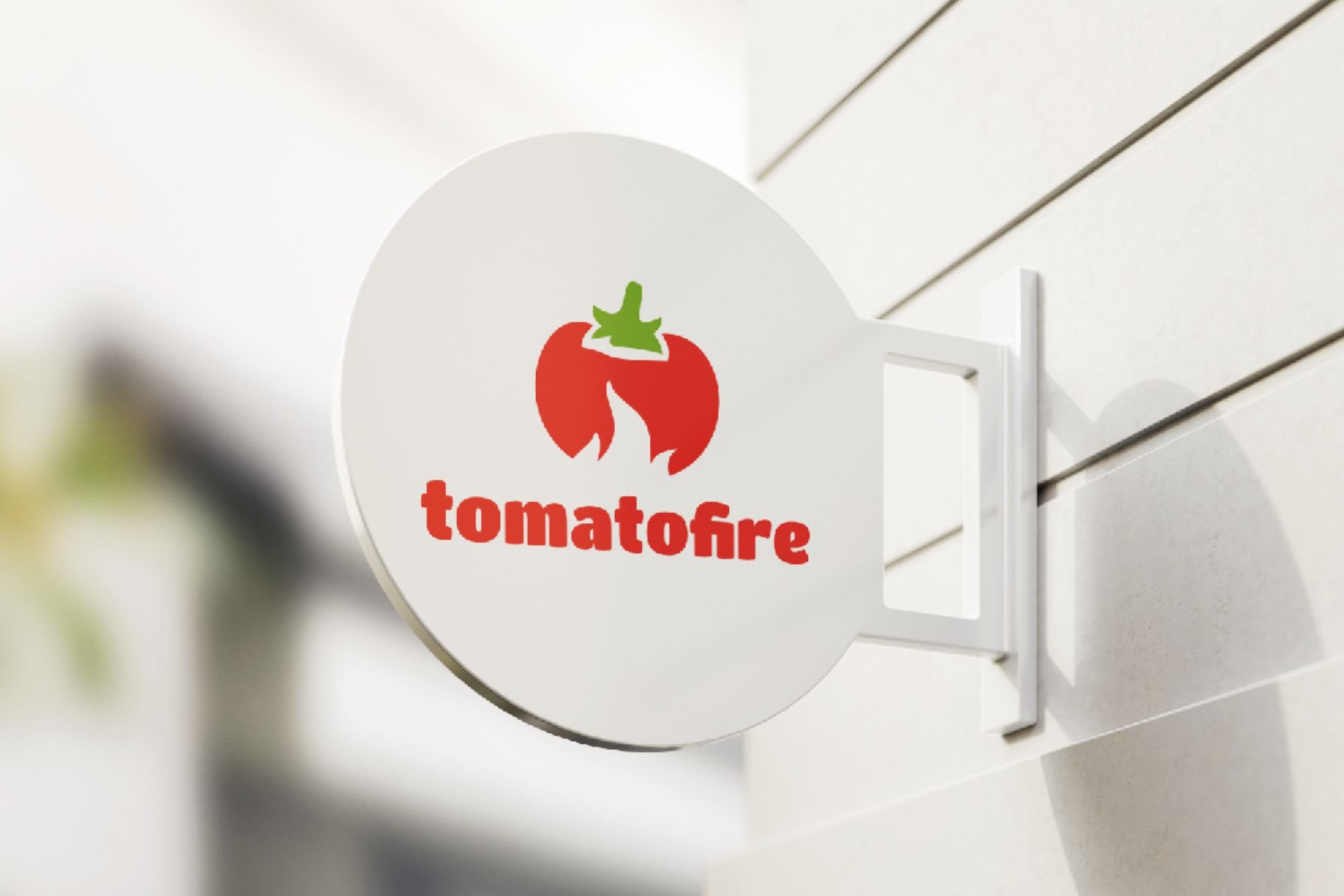 Tomato fire logo vector template cover image.
